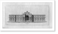 Library of Congress, Washington, D.C. Front elevation (Modern/modified Renaissance), Antique Wall Art
