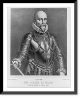 Santa Cruz, marques de, 1562-1588, half, facing right, Antique Print