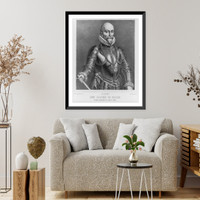 Santa Cruz, marques de, 1562-1588, half, facing right, Antique Print