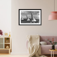 Historic Framed Print, [Olympic games, Berlin - sailing race (6-m-R class)],  17-7/8" x 21-7/8"