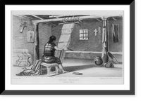 Historic Framed Print, Indian weaving. Pueblo Zuni,  17-7/8" x 21-7/8"