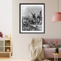 Historic Framed Print, Last public address of Lieut. Gen. Joseph Smith - Nauvoo, Ill.,  17-7/8" x 21-7/8"