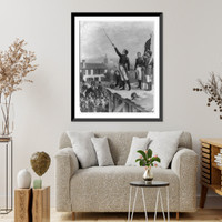 Historic Framed Print, Last public address of Lieut. Gen. Joseph Smith - Nauvoo, Ill.,  17-7/8" x 21-7/8"