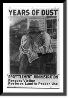 Years of dust Resettlement Administration rescues victims, restores land to proper use.Ben Shahn. - 2 Classic, Vintage Poster