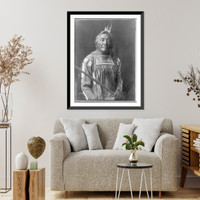 Historic Framed Print, Sitting Elk. Apsaroke,  17-7/8" x 21-7/8"