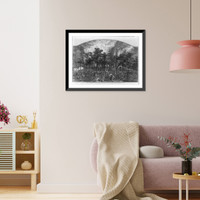 Historic Framed Print, [New York (City) - Draft riot, 1863: The rioters burning the Colored Orphan Asylum...5th Ave. & 46th St."]",  17-7/8" x 21-7/8"
