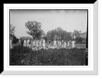 Historic Framed Print, (?) group outdoors,  17-7/8" x 21-7/8"