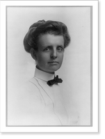 Frances Benjamin Johnston, formal bust by Strauss, facing right, Antique Print