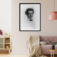 Frances Benjamin Johnston, formal bust by Strauss, facing right, Antique Print