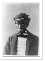 Historic Framed Print, Man in blackface as minstrel,  17-7/8" x 21-7/8"