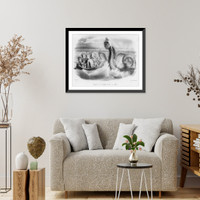 Historic Framed Print, The Great sea-serpent [Liberty] as it appeared to many people [L'Ancien R&eacute;gime] in 1848,  17-7/8" x 21-7/8"