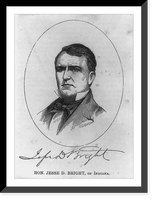 Jesse David Bright, 1812-1875, bust portrait, facing left, Vintage Print
