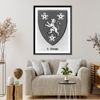 Historic Framed Print, Hamilton of Grange - coat of arms,  17-7/8" x 21-7/8"
