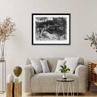 Historic Framed Print, Roofs, summer night,  17-7/8" x 21-7/8"
