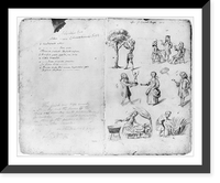 Drawings of annual guild days of Norwich, England, 1705, Antique Poster