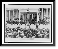 Historic Framed Print, [Chief Justice William H. Taft administering the oath of office to Calvin Coolidge on the east portico of the U.S. Capitol, March 4, 1925],  17-7/8" x 21-7/8"