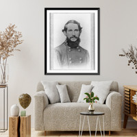 Historic Framed Print, [James Deshler, bust portrait, facing front; repr. of photo in uniform],  17-7/8" x 21-7/8"
