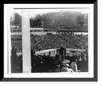 Historic Framed Print, [President Franklin Delano Roosevelt delivering his inaugural address on the east portico of the U.S. Capitol, January 20, 1941],  17-7/8" x 21-7/8"