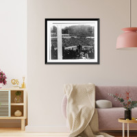 Historic Framed Print, [President Franklin Delano Roosevelt delivering his inaugural address on the east portico of the U.S. Capitol, January 20, 1941],  17-7/8" x 21-7/8"