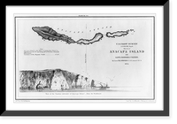 Historic Framed Print, Anacapa Island,  17-7/8" x 21-7/8"