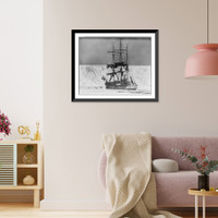 The Byrd Expedition ship CITY OF NEW YORK, as she lay next to the Great Ice Barrier where the members of the party disembarked to plunge into the mysterious waters of the Antarctic Heritage Wall Ar