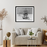 The Byrd Expedition ship CITY OF NEW YORK, as she lay next to the Great Ice Barrier where the members of the party disembarked to plunge into the mysterious waters of the Antarctic Heritage Wall Ar