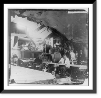 Historic Framed Print, [In the best restaurant during the awful siege - wrecked by Japanese shells - Port Arthur],  17-7/8" x 21-7/8"