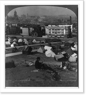 Section 2. Over refugees' Camp Lake showing edge of unburned district. Burned area lies beyond (loss over $300,000,000), San Francisco, Cal. Classic, Vintage Poster