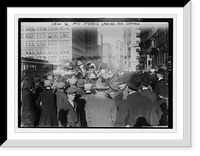 Historic Framed Print, Union Sq. - Mrs. McKenzie speaking for suffrage,  17-7/8" x 21-7/8"