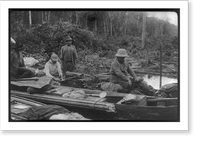 Theodore Roosevelt, 1858-1919; lantern slide of Roosevelt's Brazil expedition, 1913, taken by his son Kermit Classic, Antique Print