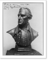 Patrick Henry, 1736-1799, bronze bust, facing left, Antique Poster