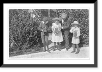 3 children sighting box cameras, Antique Poster