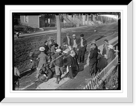 Historic Framed Print, Thanksgiving Maskers scramble for pennies,  17-7/8" x 21-7/8"