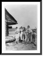 Typical farm family aided by Amer. Red Cross during Drought of 1930-31; man, 2 women and 5 children, Antique Wall Art