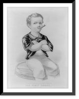 Historic Framed Print, The first smoke: All right,  17-7/8" x 21-7/8"