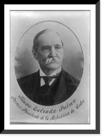 Historic Framed Print, [Tomas Estrada Palma, 1835-1908, bust portrait, facing right],  17-7/8" x 21-7/8"