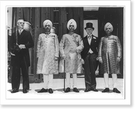 San Francisco. Golden Gate International Expo., 1939-1940: Creel with Maharajah of Kopurthala, heir apparent, aide, and British Consul Geoff. Butler, Historic Reproduction