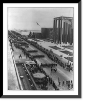 San Francisco. Golden Gate International Expo., 1939-1940: Birds-eye panorama of opening day parade Classic, Vintage Wall Art