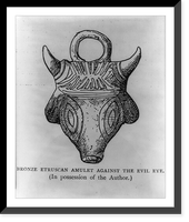 Bronze Etruscan amulet against the evil eye, Historic Reproduction