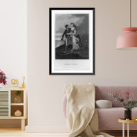 Engraving after painting by Robert W. Weir: Greek Lovers"" Classic, Antique Poster