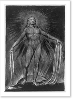 Naked man standing; holding robe in one hand, snake (?) in other hand Classic, Vintage Wall Art