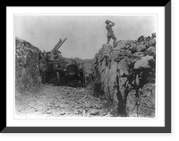 Anti-aircraft gun on truck in action, Italy, Antique Wall Art
