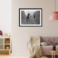Historic Framed Print, [Defending the canyon pass],  17-7/8" x 21-7/8"