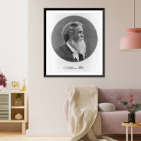 Historic Framed Print, [Thomas Hill, 1829-1908, bust, right profile],  17-7/8" x 21-7/8"