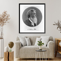 Historic Framed Print, [Thomas Hill, 1829-1908, bust, right profile],  17-7/8" x 21-7/8"