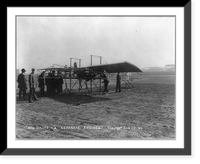 Men inspecting airplane - New Curtiss - 2 separate engines"" Classic, Antique Wall Art