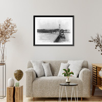 Pensacola Navy Yard: Bell tower and caisson, Vintage Wall Art
