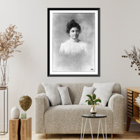 Historic Framed Print, [Anita McGee, head-and-shoulders portrait, facing right],  17-7/8" x 21-7/8"