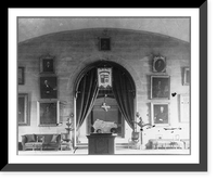 Tomb of Lee at Lexington, Va.; interior, looking toward bier, Historic Print