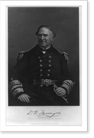 Historic Framed Print, [David Glasgow Farragut, 1801-1870, half-length portrait, seated, in uniform, facing left],  17-7/8" x 21-7/8"